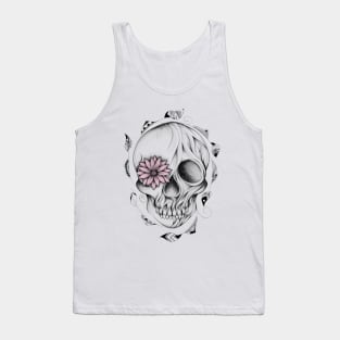 Poetic Wooden Skull Pink Version Tank Top